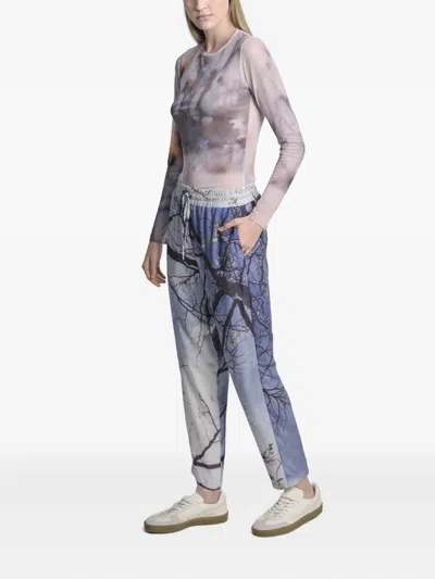 Uma | Raquel Blay Drill Tree-print Drawstring Trousers In Multi