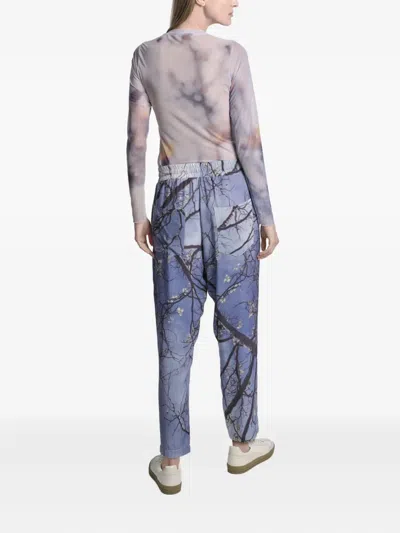 Uma | Raquel Blay Drill Tree-print Drawstring Trousers In Multi