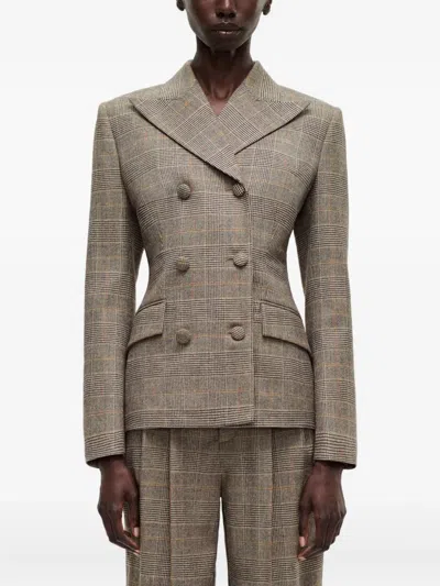 Adam Lippes Malone Double-breasted Blazer In Multi
