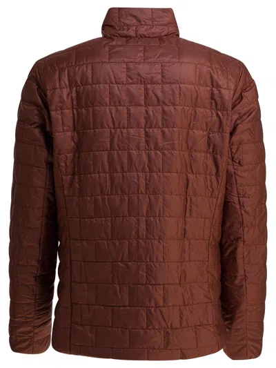 Patagonia Insulated Hooded Jacket Zipper Pockets In Gold