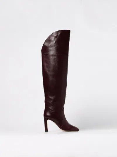 Stuart Weitzman Babette Boots In Burgundy