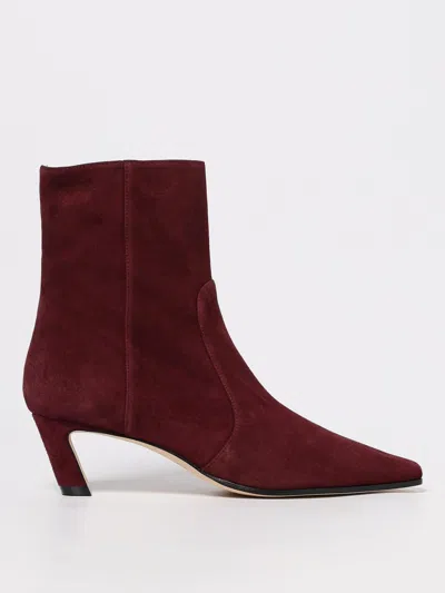 Stuart Weitzman Women's Stassi Zip Booties In Burgundy