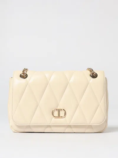 Twinset Audrey Quilted Chain Shoulder Bag In Yellow
