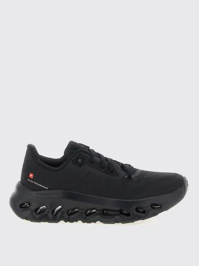 On Casual Sneakers With Mesh Upper And Rubber Outsole In Black