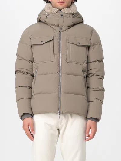 Moorer Cappuccino Nylon Blend Alarick Down Jacket In Gray