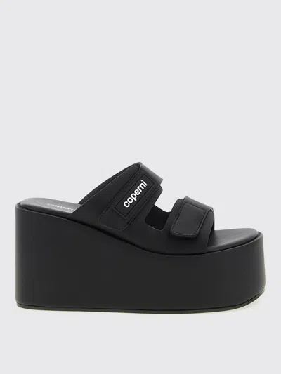 Coperni 'patch Wedge Sandal' Wedges In Black