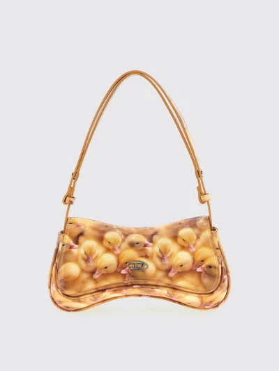 Diesel Play-glossy Clutch With Print In Multi
