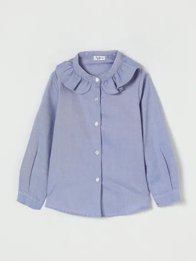 Il Gufo Ruffled-collar Blouse In Blue