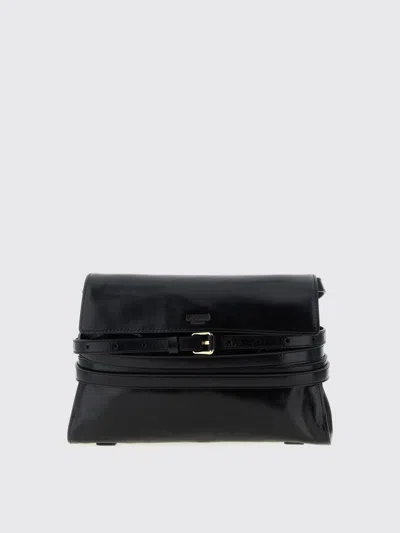 Moschino Tie Me Shoulder Bag In Black
