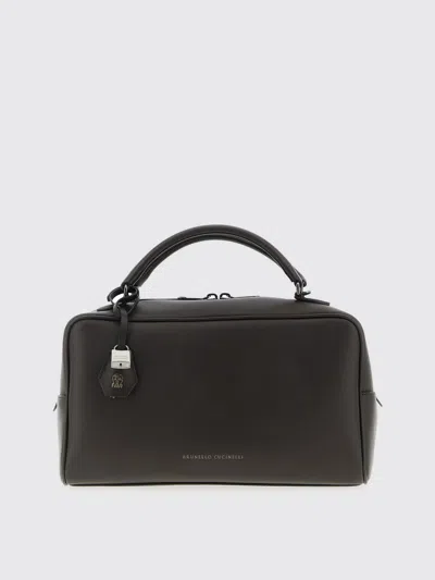 Brunello Cucinelli Medium Handbag Boston Explorer Style In Brown