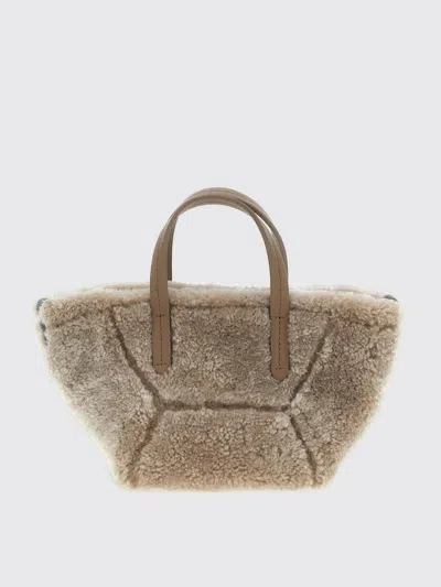 Brunello Cucinelli 'bc Duo' Mini Handbag In Gray