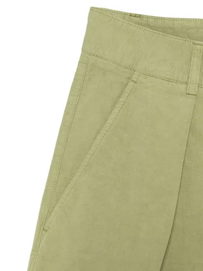 Ymc You Must Create Salba Pleated Drawstring Shorts In Green