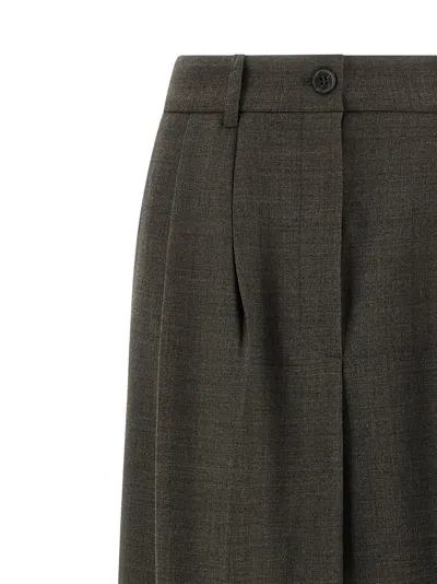 P.a.r.o.s.h Powo Pleat-detail Trousers In Gold