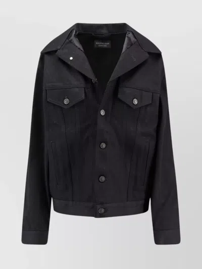 Balenciaga Tailored Long Sleeve Blazer Pockets In Black