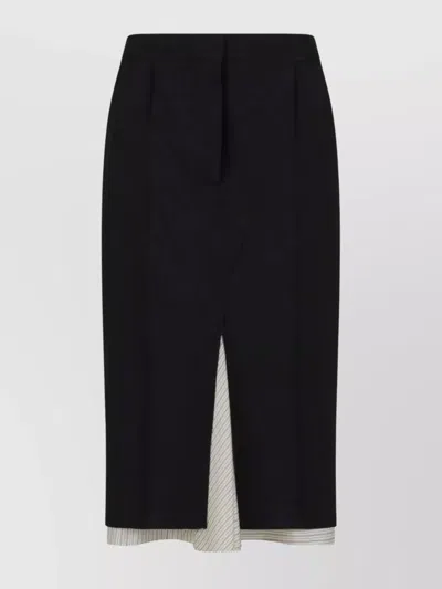Marni High Waist Asymmetric Pencil Skirt Design In Black