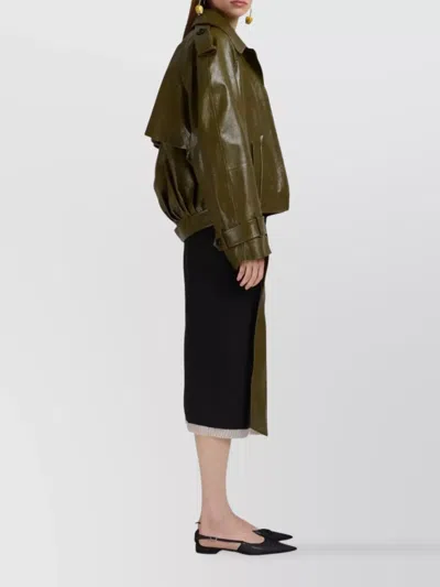 Marni High Waist Asymmetric Pencil Skirt Design In Black