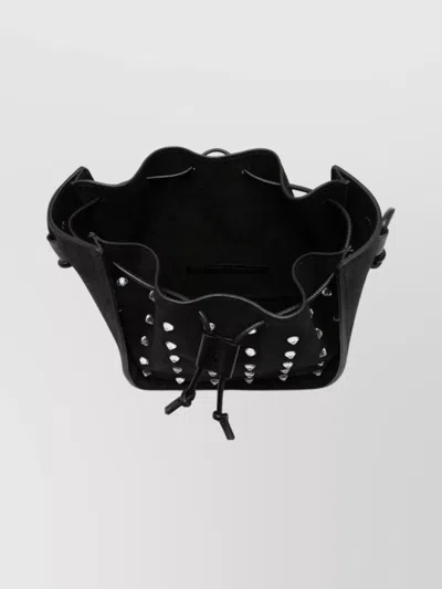 Forte Forte My Pepita Crystal-embellished Bucket Bag In Black