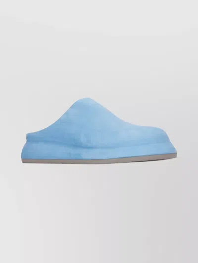 Jacquemus Comfortable Flat Sole Round Toe Slippers In Blue