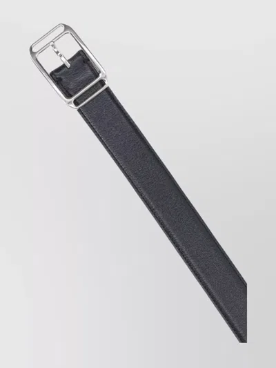 Tom Ford Adjustable Belt With Metal Rectangular Buckle In Black