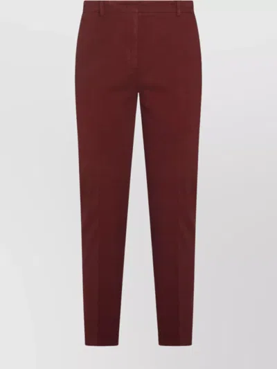 Incotex Relaxed Fit Trousers Featuring Pockets In Burgundy
