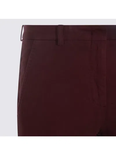 Incotex Relaxed Fit Trousers Featuring Pockets In Burgundy
