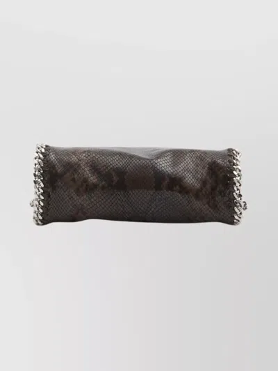 Stella Mccartney Falabella Snake Mini Tote Bag In Brown
