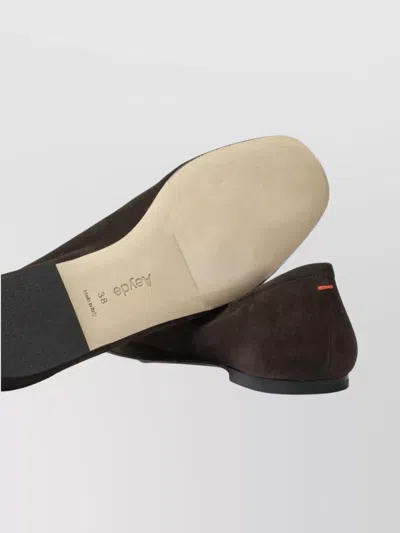 Aeyde Delfina Bow-detailed Ballet Flats In Brown