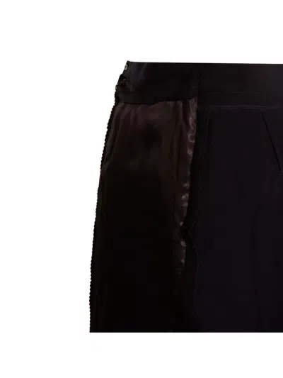 Maison Margiela Midi Skirt Woman Carbon Melange And Black In Black