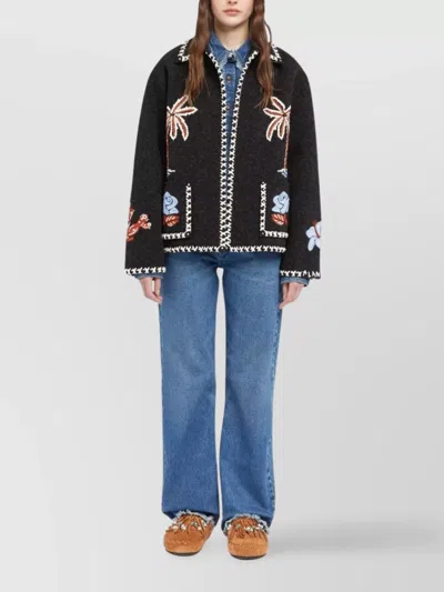Alanui Remember Me Embroidered Palm-tree Jacket In Multi