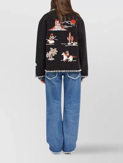 Alanui Remember Me Embroidered Palm-tree Jacket In Multi