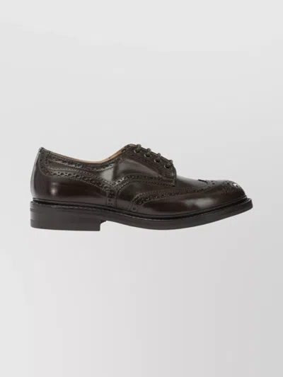 Tricker's Brogues With Round Toe And Brogue Detailing In Brown