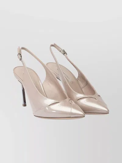 Casadei 80mm Samurai Blade Slingback Pumps In Metallic
