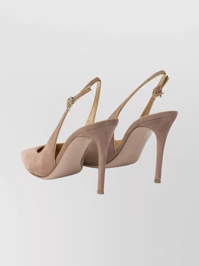 Gianvito Rossi 100mm Yves Slingback Suede Pumps In Pink