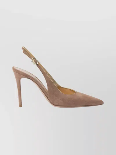 Gianvito Rossi 100mm Yves Slingback Suede Pumps In Pink