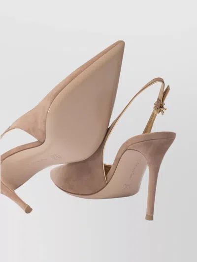 Gianvito Rossi 100mm Yves Slingback Suede Pumps In Pink