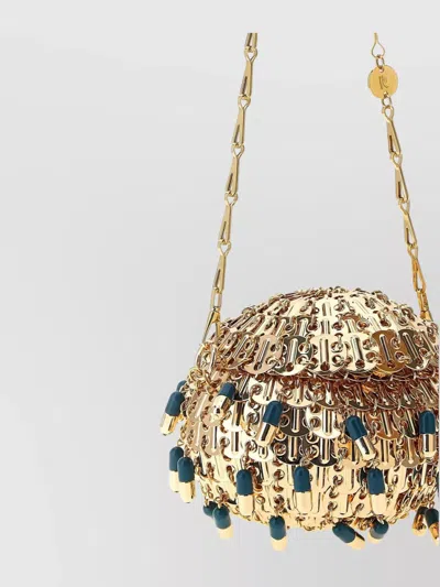 Rabanne Chain Strap Beaded Handbag 1969 Ball Pils In Gold