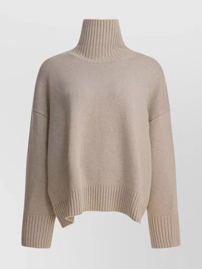 Soeur Womens Ecru Chine William High-neck Merino-wool Jumper In Multi