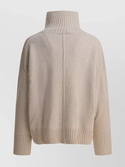 Soeur Womens Ecru Chine William High-neck Merino-wool Jumper In Multi