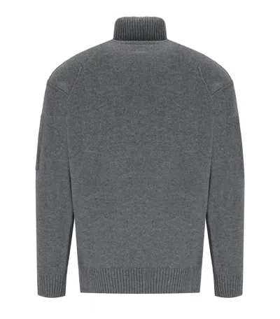 C.p. Company Grs Gunmetal Turtleneck Sweater In Pattern