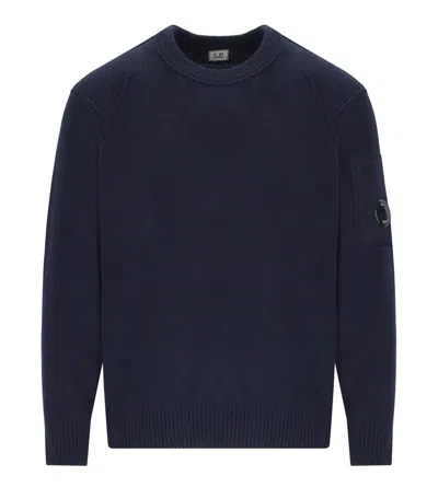 C.p. Company Grs Total Eclipse Crewneck Jumper In Blue