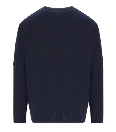 C.p. Company Grs Total Eclipse Crewneck Jumper In Blue