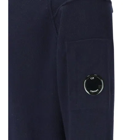 C.p. Company Grs Total Eclipse Crewneck Jumper In Blue