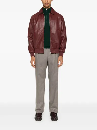 Fursac Virgin Wool Straight-leg Trousers In Gray