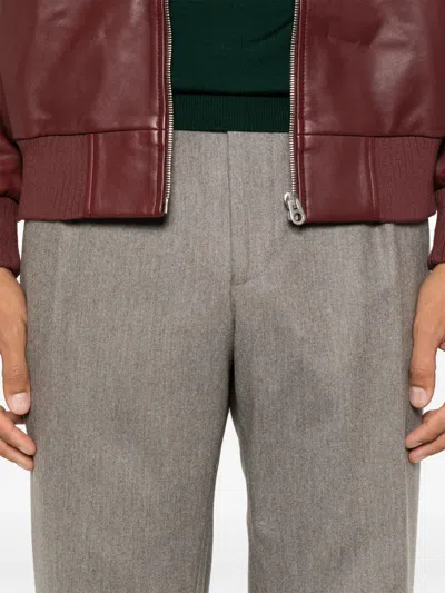 Fursac Virgin Wool Straight-leg Trousers In Gray