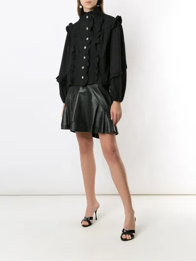Olympiah Qora Ruffled Shirt In Black