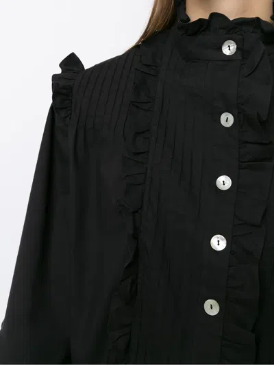Olympiah Qora Ruffled Shirt In Black