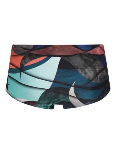 Lygia & Nanny Printed Swim Trunks In Blue