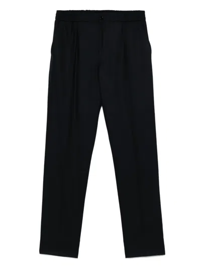 Fursac Wool Straight-leg Trousers In Blue