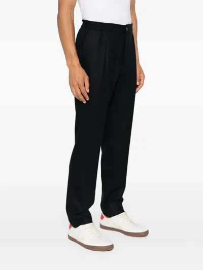 Fursac Wool Straight-leg Trousers In Blue