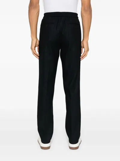 Fursac Wool Straight-leg Trousers In Blue